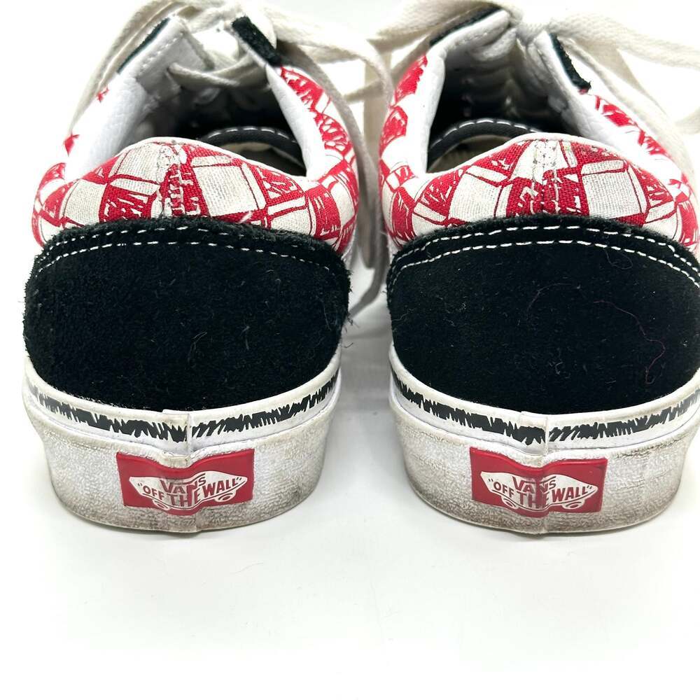 VANS Old Skool Checkerboard Red Black Low Top Skate Shoes Women’s 8 Men’s 6.5 - Picture 6 of 9